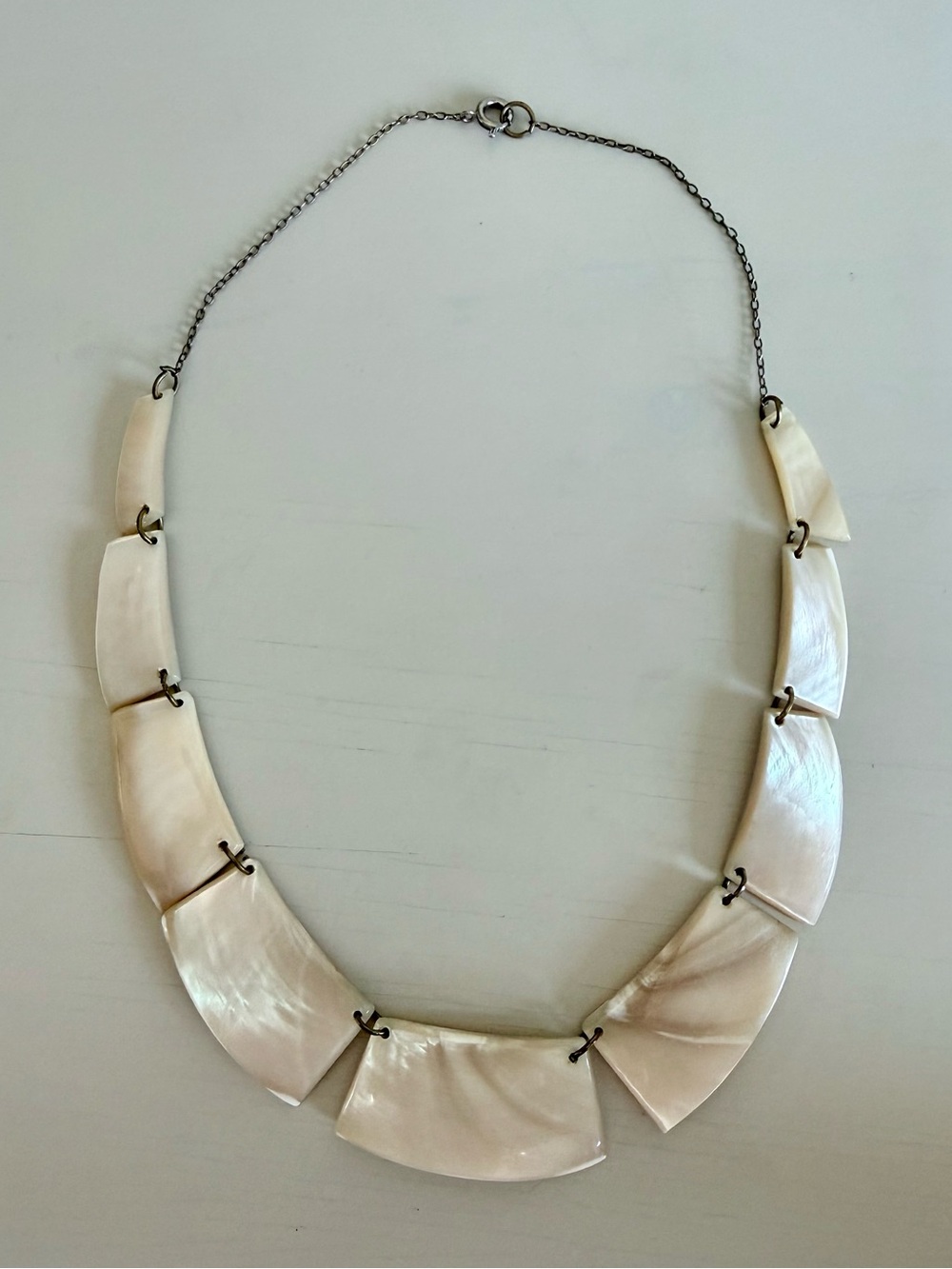 Mother-of-Pearl Panel Necklace